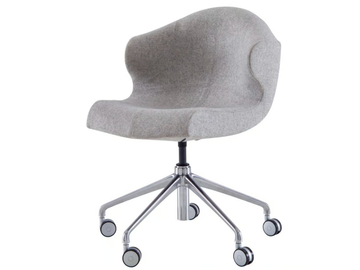 ALSTER - Swivel fabric office chair with castors with 5-Spoke base by Ligne Roset - view 3